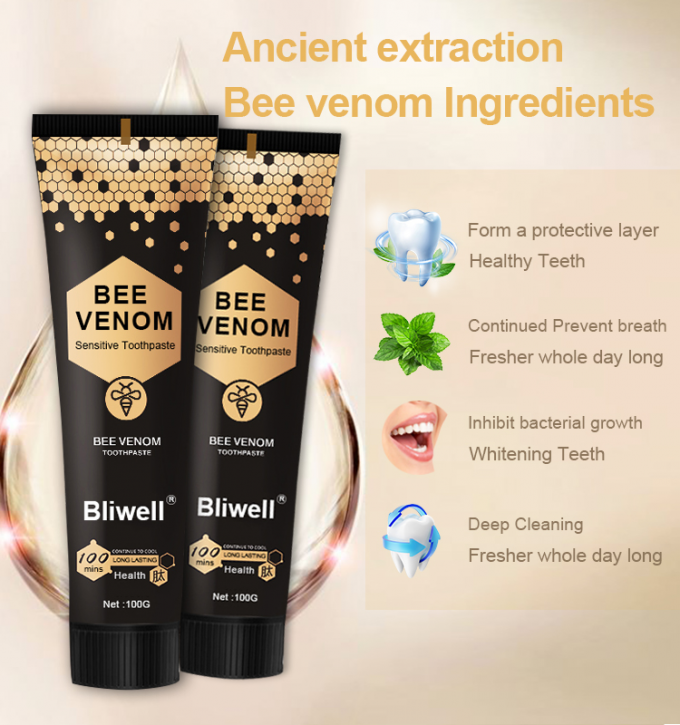 Organic Bee Venom Sensitive Oral Care Toothpaste For Bad Breath And