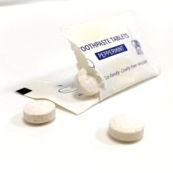 Hotel Travel Size Teeth Whitening Tablets Solid Toothpaste Organic Bad Breath Remover Mouth Wash Pill Mint