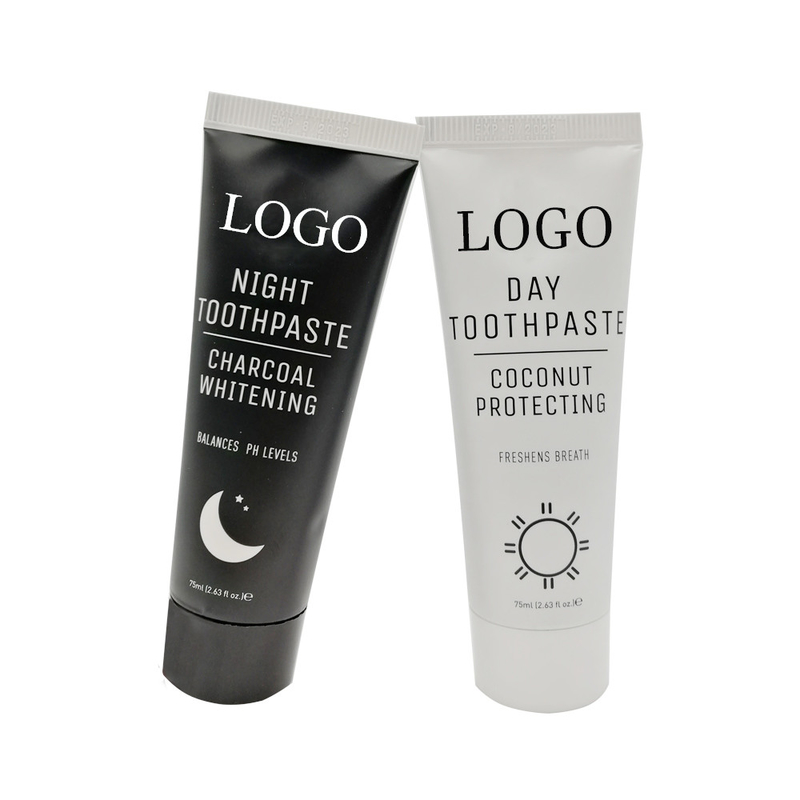 Fluoride Free Teeth Whitening Toothpaste Coconut White Paste Black Charcoal Day And Night
