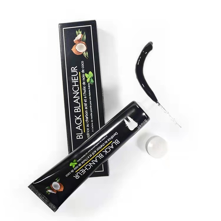 Natural Bamboo Charcoal Teeth Whitening Toothpaste Anti Cavities Black Gel Mint Flavor Tooth Powder