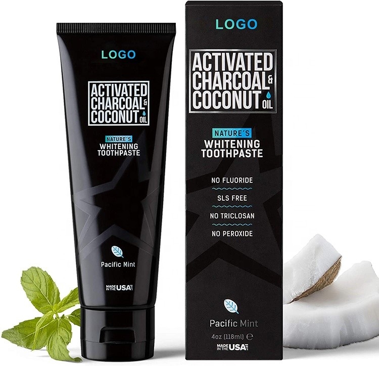 Natural Bamboo Charcoal Teeth Whitening Toothpaste Anti Cavities Black Gel Mint Flavor Tooth Powder