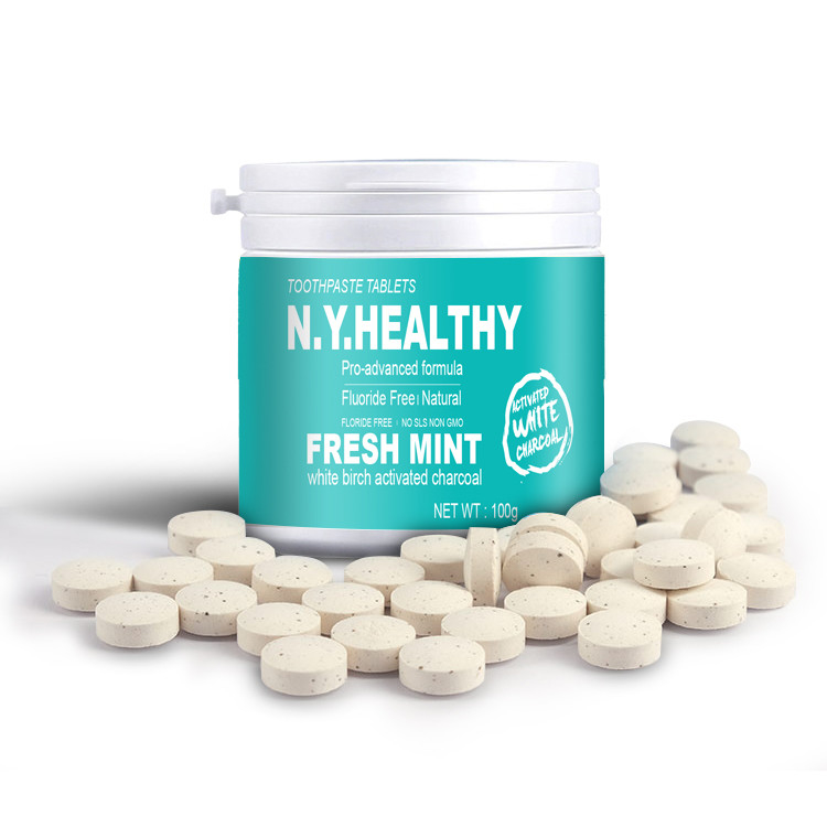 Regular Size Organic Baking Mint Toothpaste Tablets Pills Whitening Oral Travel Adult