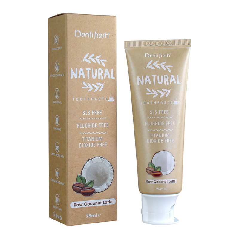 95g Teeth Whitening Toothpastes Natural Raw Coconut Latte Flavor SLS Free Herbal Essence Extract Toothpaste
