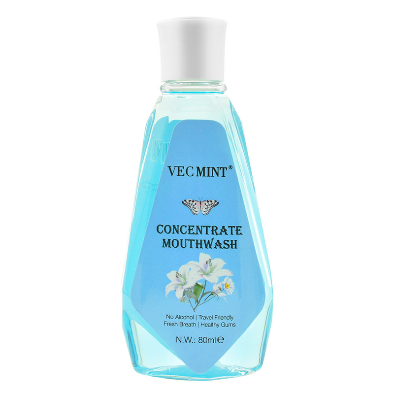 VECMINT Alcohol Free 80ml Floral Flavors Antibacterial Concentrated Mouth Wash Oral Wash Teeth Cleaning