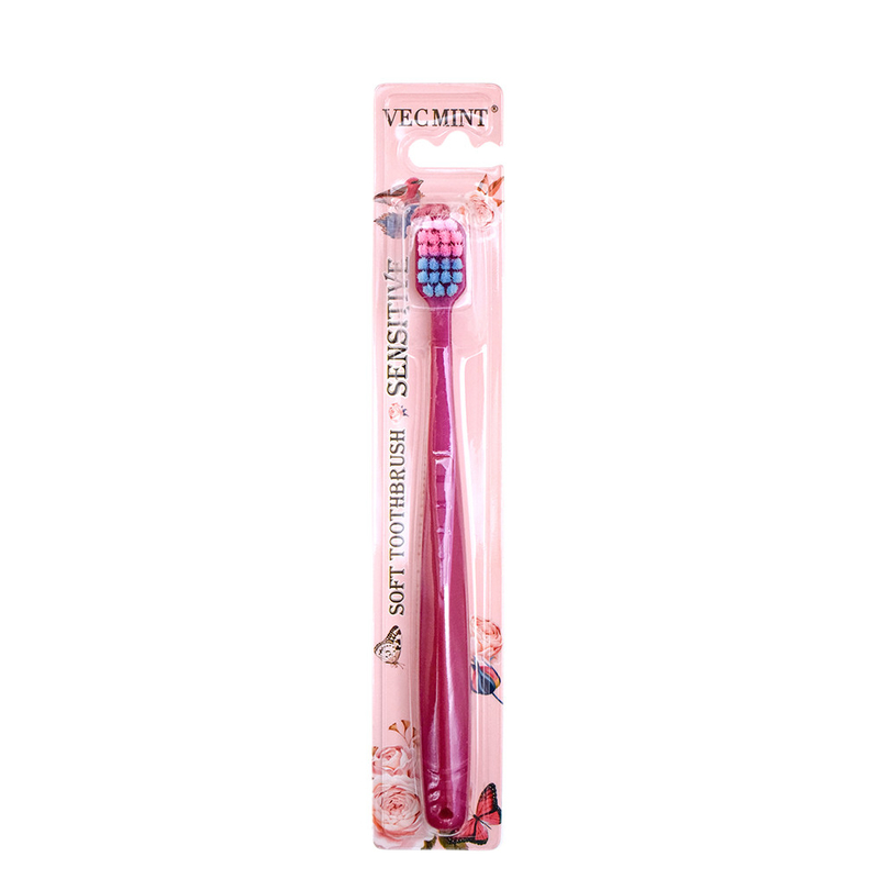Wholesale Custom Adult Travel Home Hotel Plastic Soft Bristle Home Use Toothbrush In Blister Card