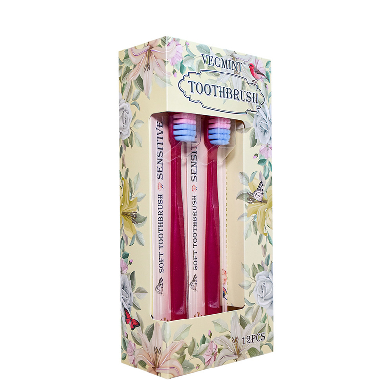 Wholesale Custom Adult Travel Home Hotel Plastic Soft Bristle Home Use Toothbrush In Blister Card