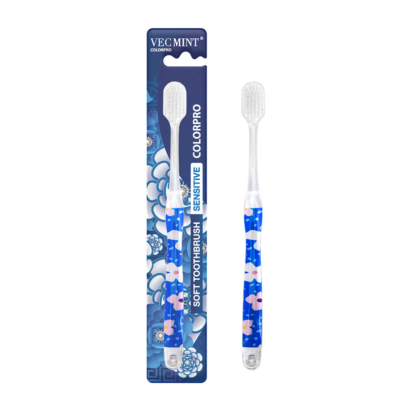 Factory Direct Sale Low Price High Quality Crystal Transparent Colorful Adult Toothbrush Custom Soft Toothbrush