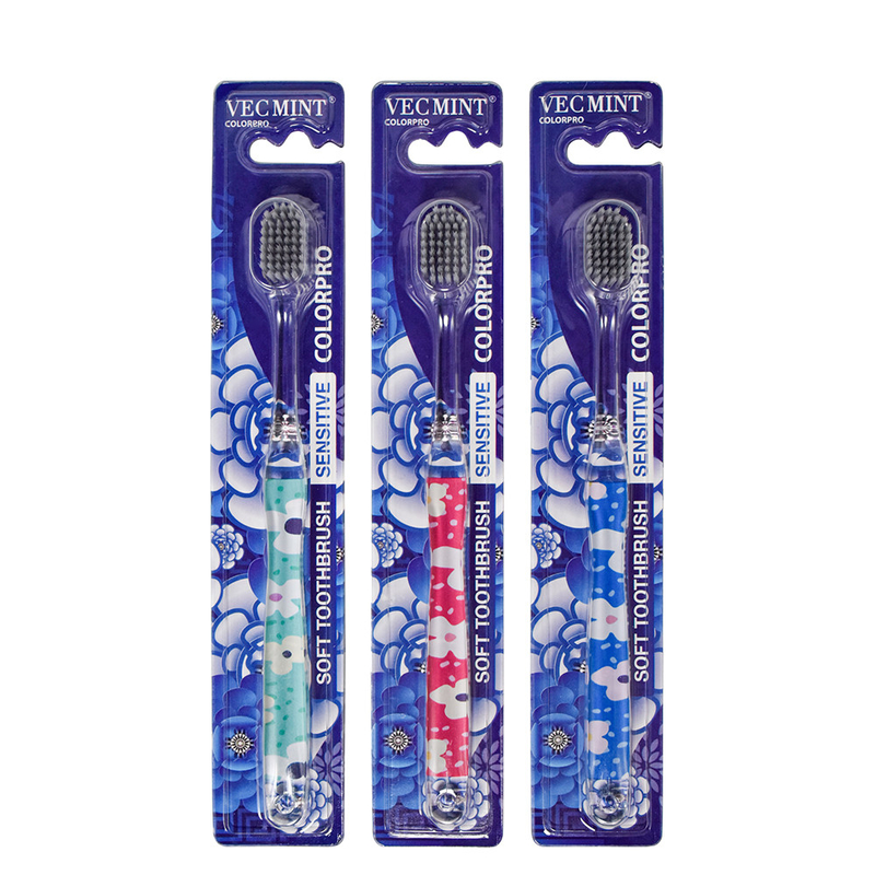 Factory Direct Sale Low Price High Quality Crystal Transparent Colorful Adult Toothbrush Custom Soft Toothbrush