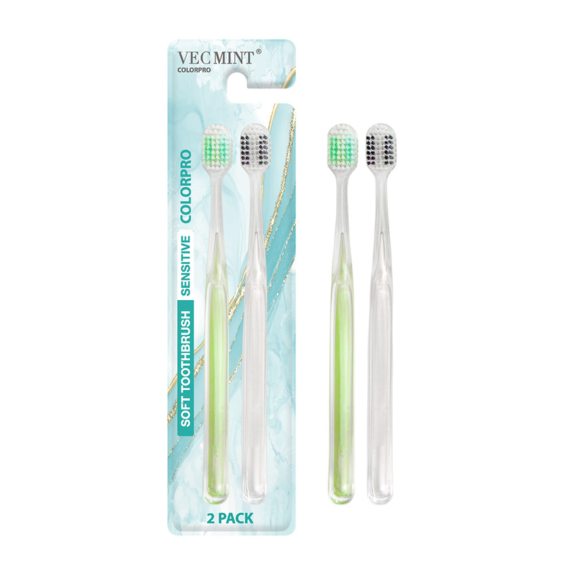 Wholesale Luxury Crystal Teeth Whitening Toothbrush Bristles High-density Deep Cleaning Crystal Clear Brush Handle Tooth
