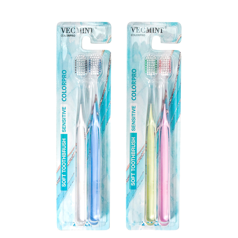Wholesale Luxury Crystal Teeth Whitening Toothbrush Bristles High-density Deep Cleaning Crystal Clear Brush Handle Tooth