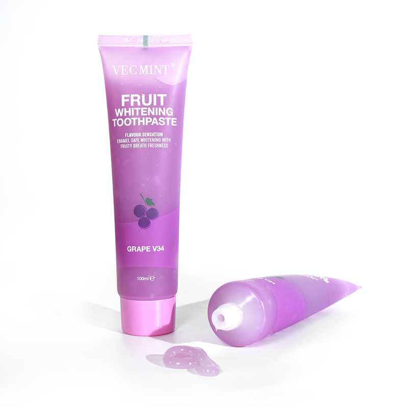 VECMINT fruit whitening toothpaste 100g  strawberry watermelon  grape lemon For Healthy Teeth hot sale  factory Direct delivery