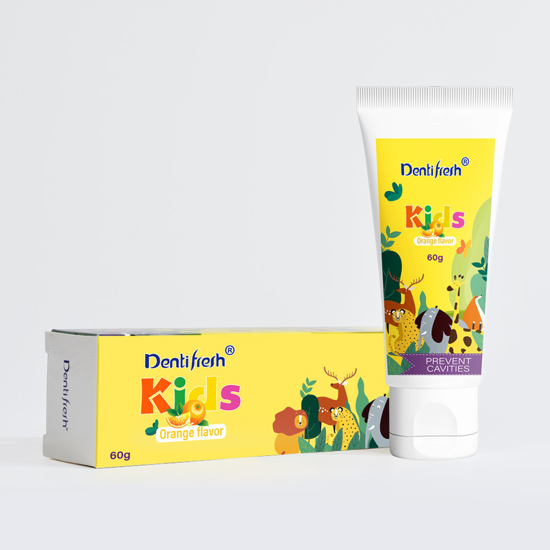 DENTIFRESH 60g Orange Flavor ToothPaste in Orange Paste Flavor ToothPaste for Children Mini Capacity ToothPaste