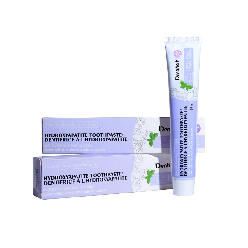 Dentifresh Fluoride - Free Toothpaste, 80ml - Hydroxyapatite Formula with Xylitol and Baking Soda for Oral Health