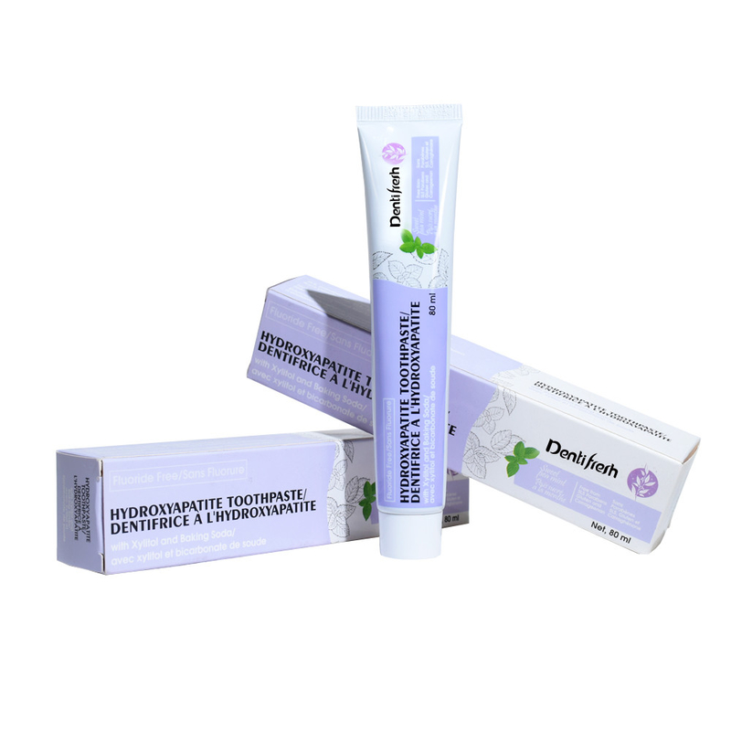 Dentifresh Fluoride - Free Toothpaste, 80ml - Hydroxyapatite Formula with Xylitol and Baking Soda for Oral Health