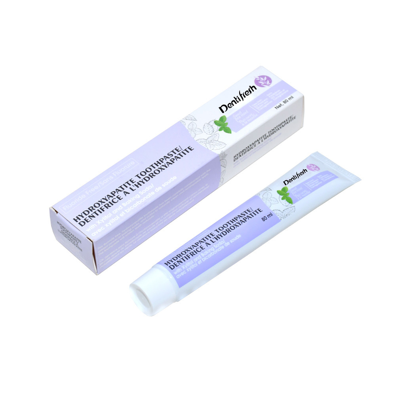 Dentifresh Fluoride - Free Toothpaste, 80ml - Hydroxyapatite Formula with Xylitol and Baking Soda for Oral Health