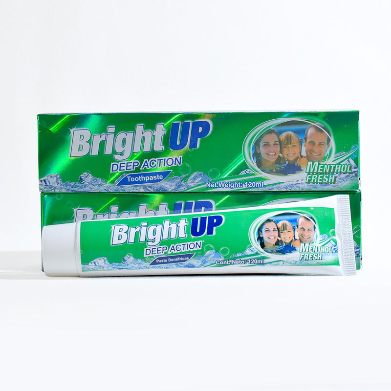 Bright up Deep Action Menthol Fresh Toothpaste 120ml - Experience an Instant Cooling Sensation Herbal mint