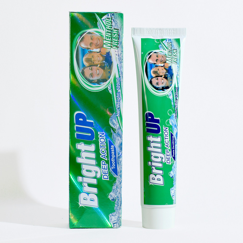 Bright up Deep Action Menthol Fresh Toothpaste 120ml - Experience an Instant Cooling Sensation Herbal mint