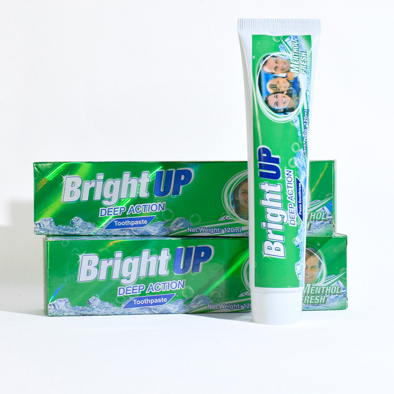 Bright up Deep Action Menthol Fresh Toothpaste 120ml - Experience an Instant Cooling Sensation Herbal mint