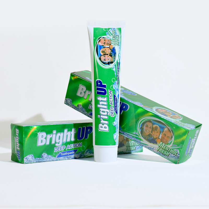 Bright up Deep Action Menthol Fresh Toothpaste 120ml - Experience an Instant Cooling Sensation Herbal mint
