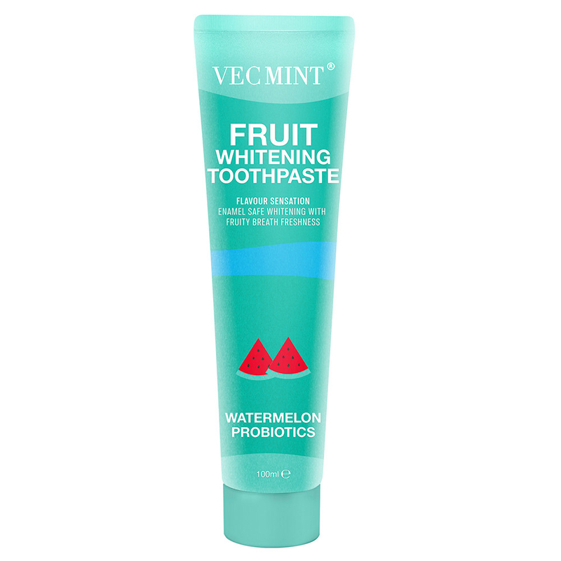 Vecmint 100ml Fruit - Flavored Whitening Toothpaste Set - 4 Delightful Flavors, Enamel - Safe Whitening and Fruity Freshness