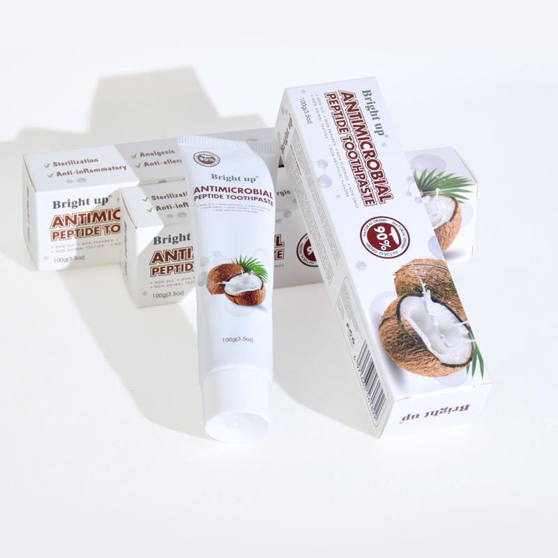 High - Quality Bright up Antimicrobial Peptide Toothpaste, 100g (3.5oz) Per Tube coconut oil wholesale