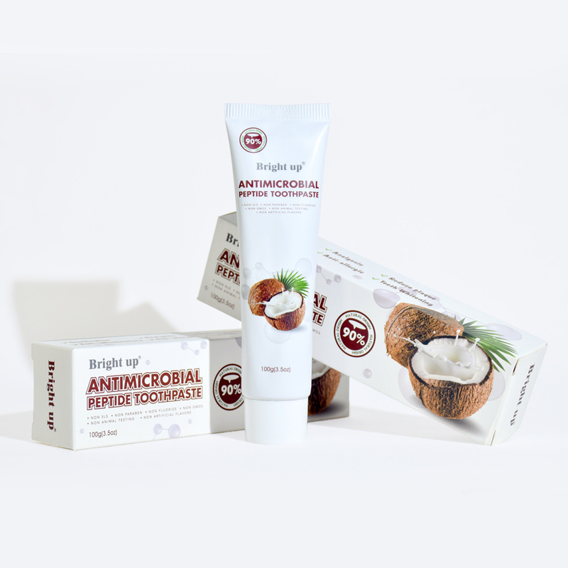 High - Quality Bright up Antimicrobial Peptide Toothpaste, 100g (3.5oz) Per Tube coconut oil wholesale
