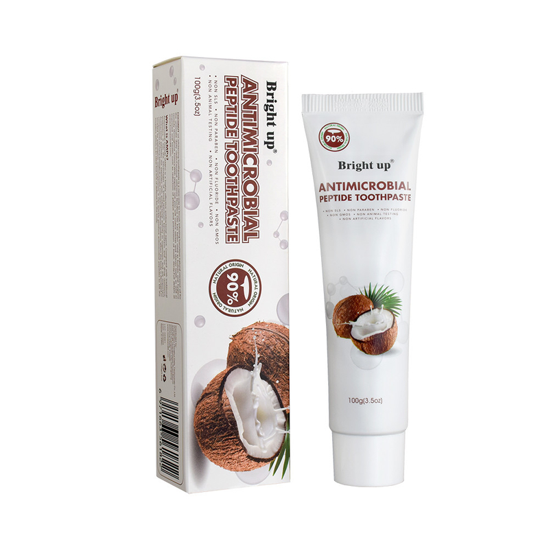 High - Quality Bright up Antimicrobial Peptide Toothpaste, 100g (3.5oz) Per Tube coconut oil wholesale