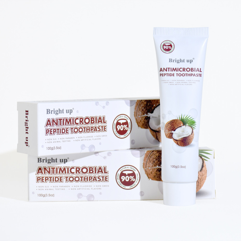 High - Quality Bright up Antimicrobial Peptide Toothpaste, 100g (3.5oz) Per Tube coconut oil wholesale