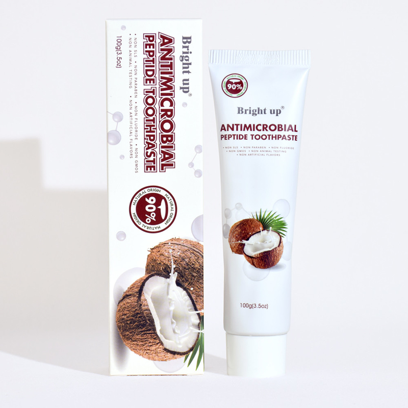 High - Quality Bright up Antimicrobial Peptide Toothpaste, 100g (3.5oz) Per Tube coconut oil wholesale