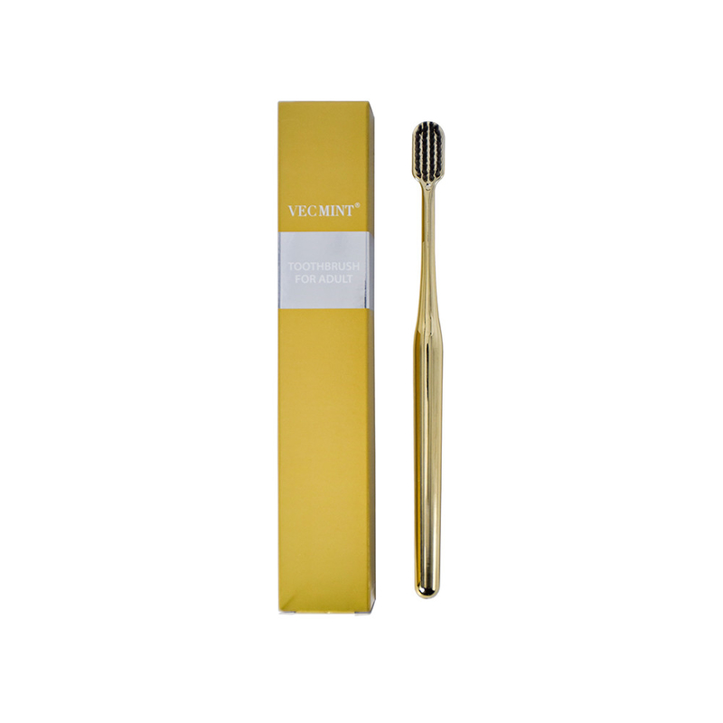 VECMINT Champagne gold High - End Adult Toothbrush: Exquisite Design for Superior Oral Hygiene, Perfect for Daily Use