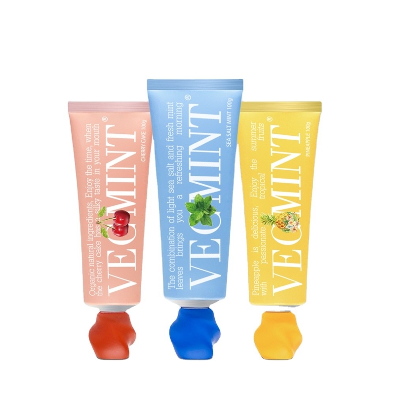 VECMINT Cherry Cake Flavored Toothpaste - With Organic Natural Ingredients, Delightful Milky Oral Experience