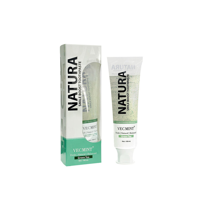 NATURA VECMINT Smile Boost Toothpaste - Plant-Based Natural Green Tea Flavor Fresh Balanced Oral Care Paste 100ml