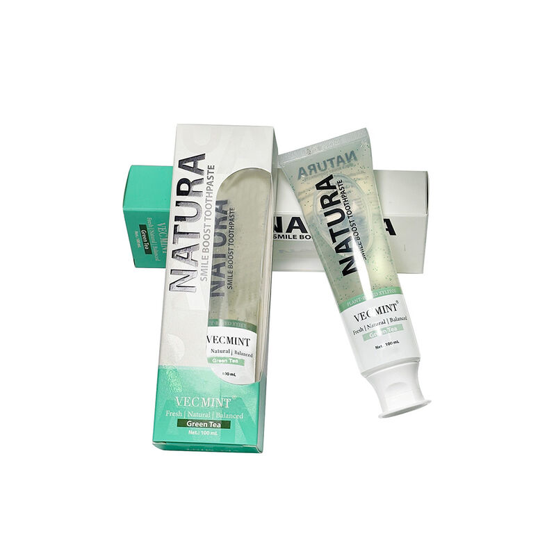 NATURA VECMINT Smile Boost Toothpaste - Plant-Based Natural Green Tea Flavor Fresh Balanced Oral Care Paste 100ml