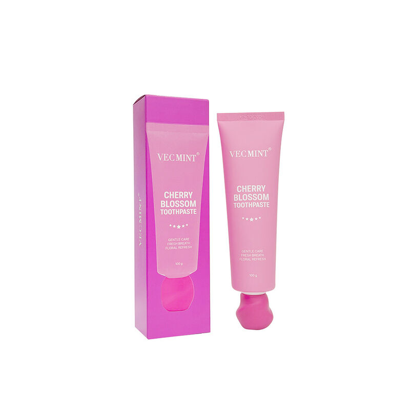 VECMINT 100g Cherry Blossom Flavor Toothpaste - Gentle Oral Care for Teeth Repair & Long-Lasting Fresh Breath, Daily Use Fluoride-Free Paste