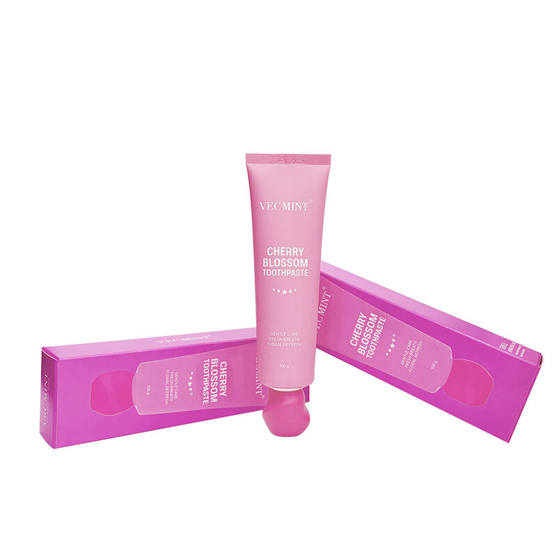 VECMINT 100g Cherry Blossom Flavor Toothpaste - Gentle Oral Care for Teeth Repair & Long-Lasting Fresh Breath, Daily Use Fluoride-Free Paste