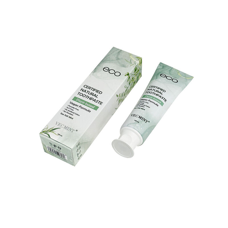 Natural Toothpaste Eco Certified - Vegan Plant-Based, Fluoride & SLS-Free, Sea Soft Mint (100ml)