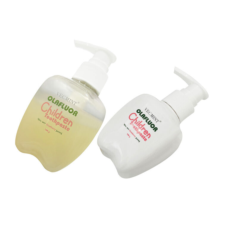 OLAFluor Children Toothpaste by VECMINT - 100g Pump Bottle Strawberry Flavor Safe Oral Care Toothpaste for Kids’ Daily Hygiene