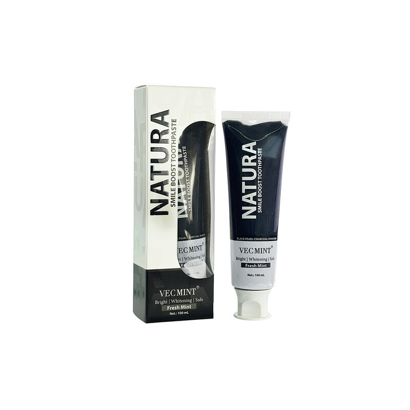 Activated Charcoal Toothpaste Herbal Ingredients Suitable for Adults and Teens Natural Deep Cleaning and Oral Care