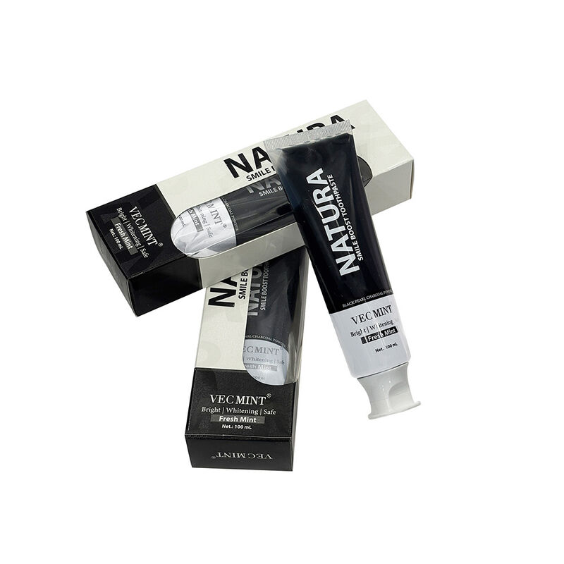 Activated Charcoal Toothpaste Herbal Ingredients Suitable for Adults and Teens Natural Deep Cleaning and Oral Care