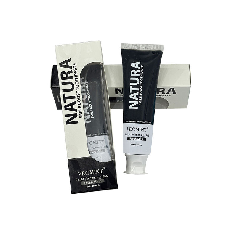 Activated Charcoal Toothpaste Herbal Ingredients Suitable for Adults and Teens Natural Deep Cleaning and Oral Care