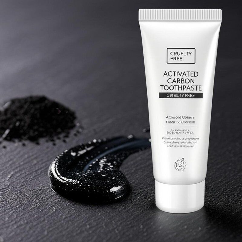 Cruelty free Activated Carbon Toothpaste combining black pearl powder and activated charcoal for superior oral care