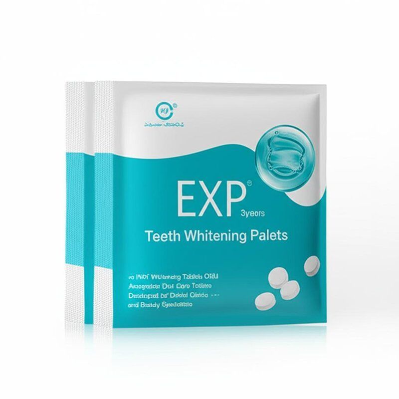 EXP 3years Teeth Whitening Tablets OEM Private Label Acceptable Oral Care Tablets Developed for Dental Clinics and Beauty Specialists