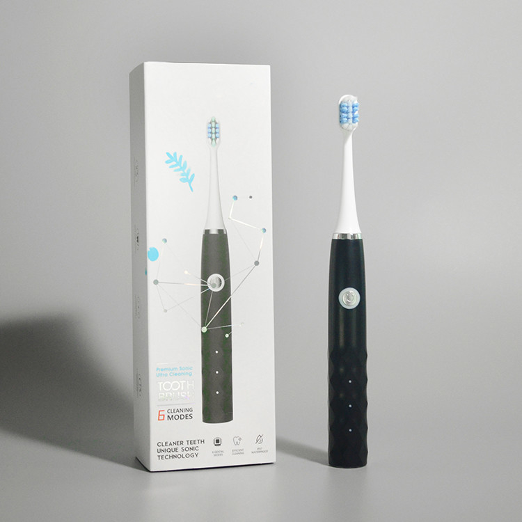 Wholease Long Lasts Rechargeable IPX7 Waterproof Smart Reminder Electric Toothbrush With 4 Brush Head