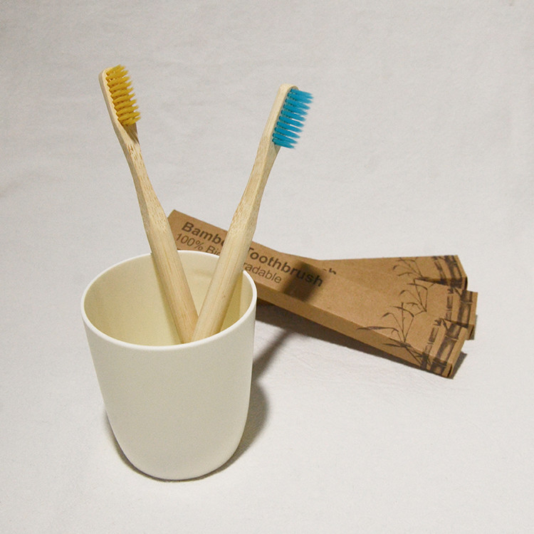 Adults Oral Care vegan Bamboo Charcoal Toothbrush Mixed Color