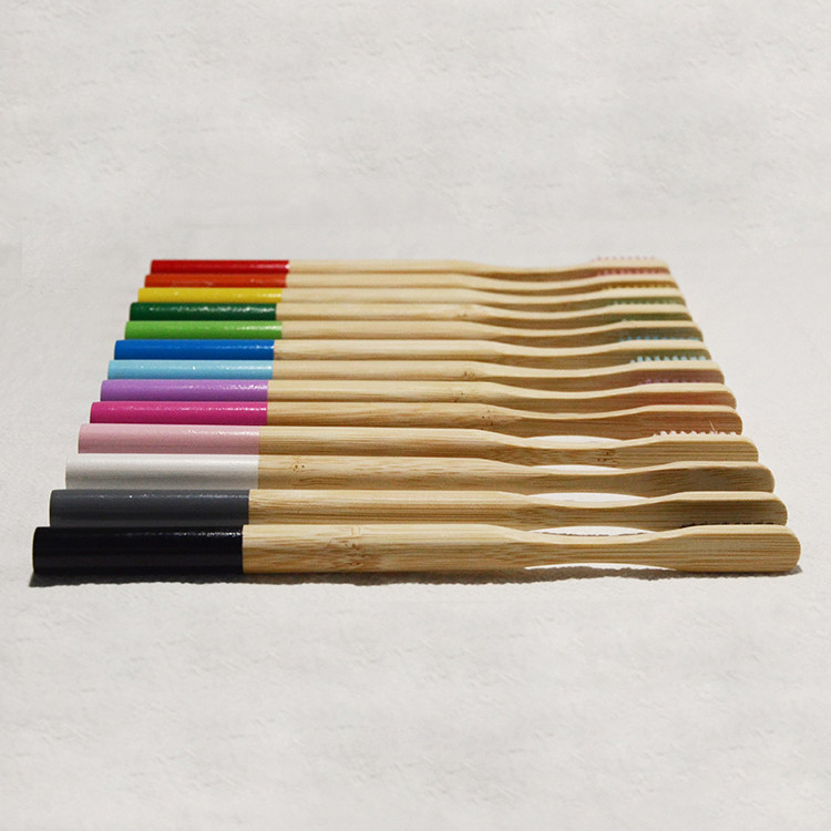 Adults Oral Care vegan Bamboo Charcoal Toothbrush Mixed Color