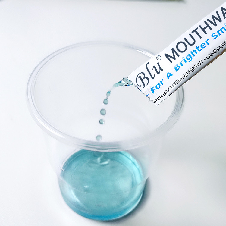 Mint Flavor Alcohol Free Mouth Wash Liquid With Sachet Bag 10ml Private Label